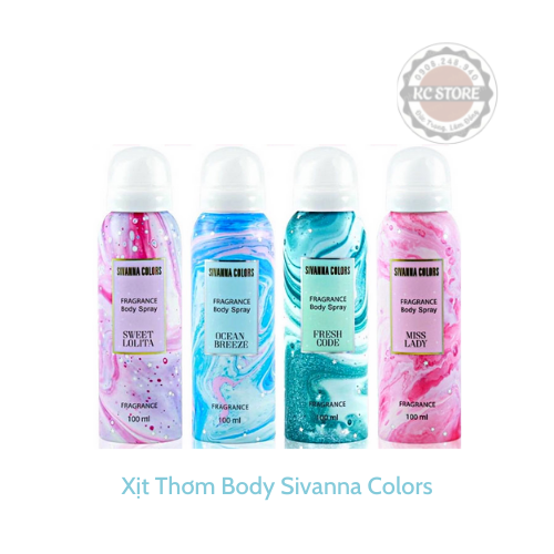 Xịt Thơm Body Sivanna Colors