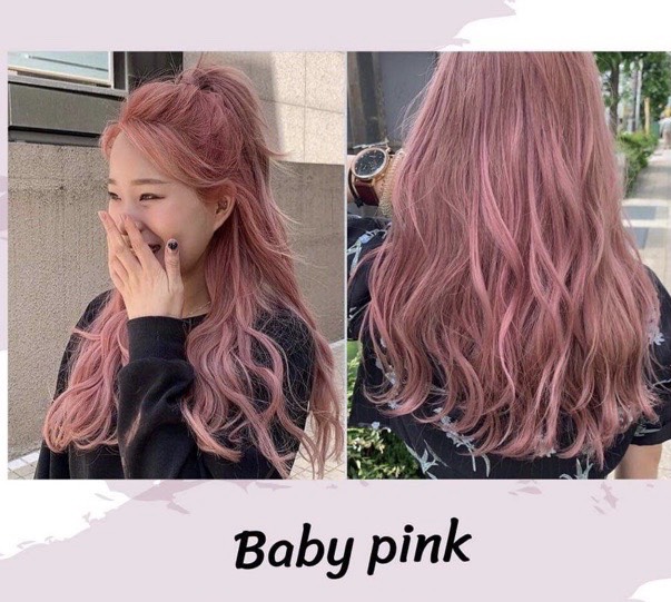 Tự nhuộm tóc màu Tím hồng baby pink tại nhà, hàng nội địa Việt Nam ...