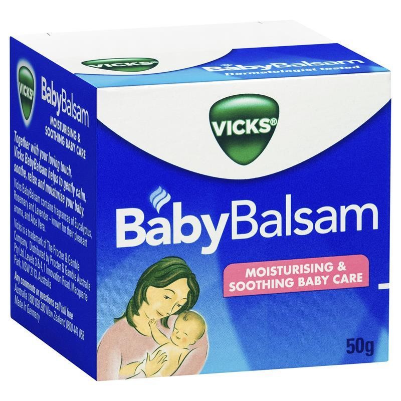 [HCM]Dầu sức ấm ngực cho bé  Vicks Baby Balsam Decongestant Chest Rub 50g