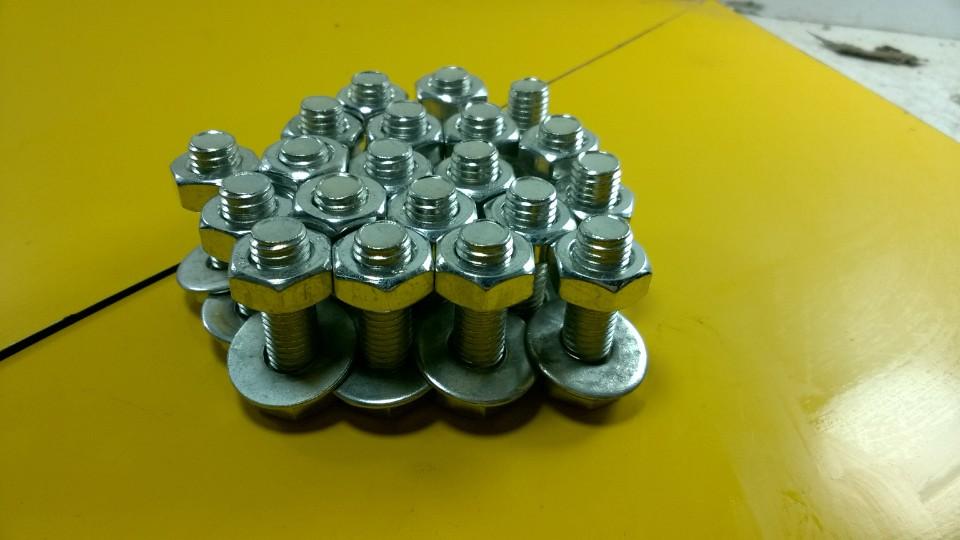 Bộ 10 bu lông đai ốc chống gỉ sét phi 10 x 80 mm