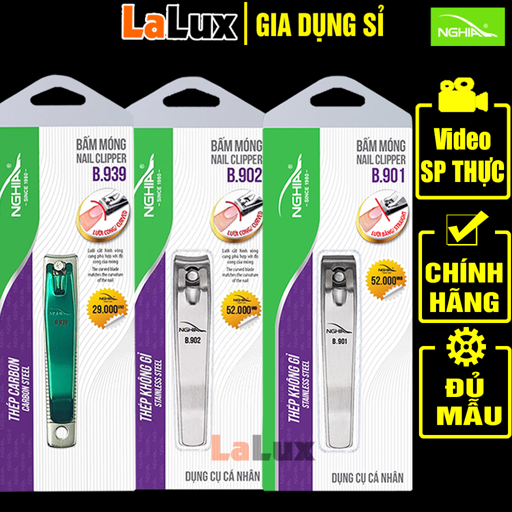 Dụng Cụ Làm Nail Cao Cấp CHÍNH HÃNG KỀM NGHĨA -  Bộ Cắt Móng Kiềm Nghĩa Thép Không Rỉ Siêu Bền - Dụng Cụ Bấm Móng Kìm Nghĩa Loại Tốt Có Thiết Kế Nhỏ Gọn Cho Bé Và Người Lớn  LALUX