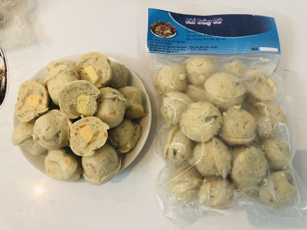 chả trứng cút gói 500g