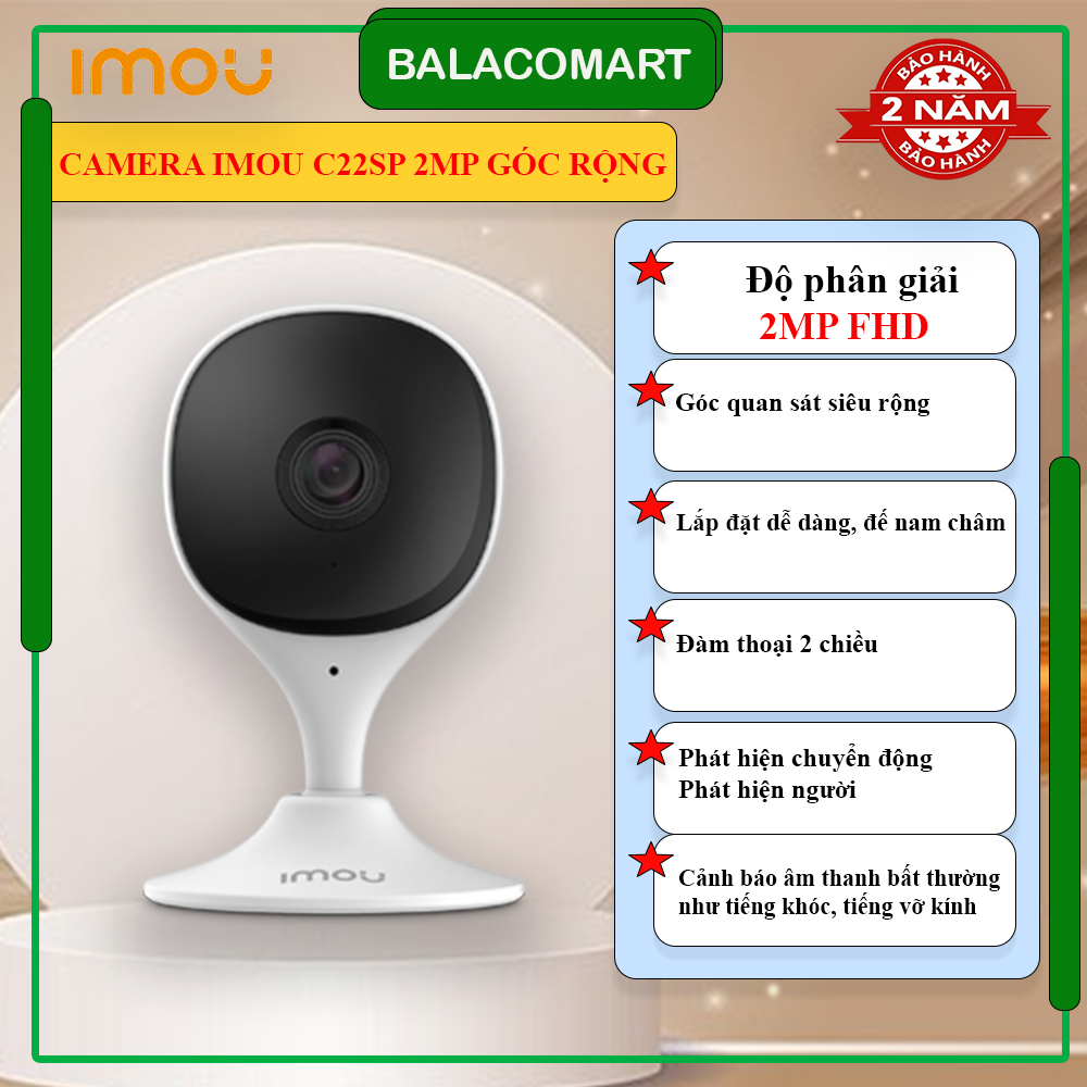 Camera wifi Imou C22SP 2MP góc rộng đàm thoại 2 chiều