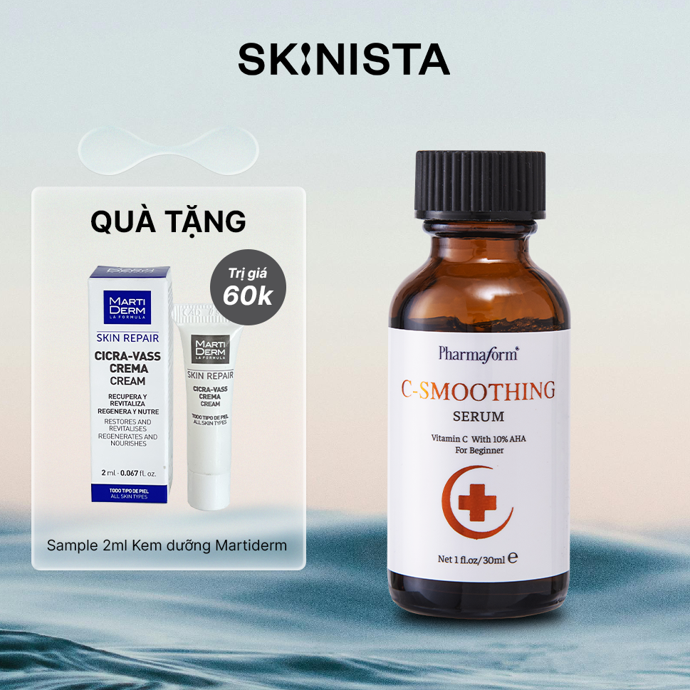 Tinh chất pharmaform c-smoothing serum vitamin c + 10% aha 30ml