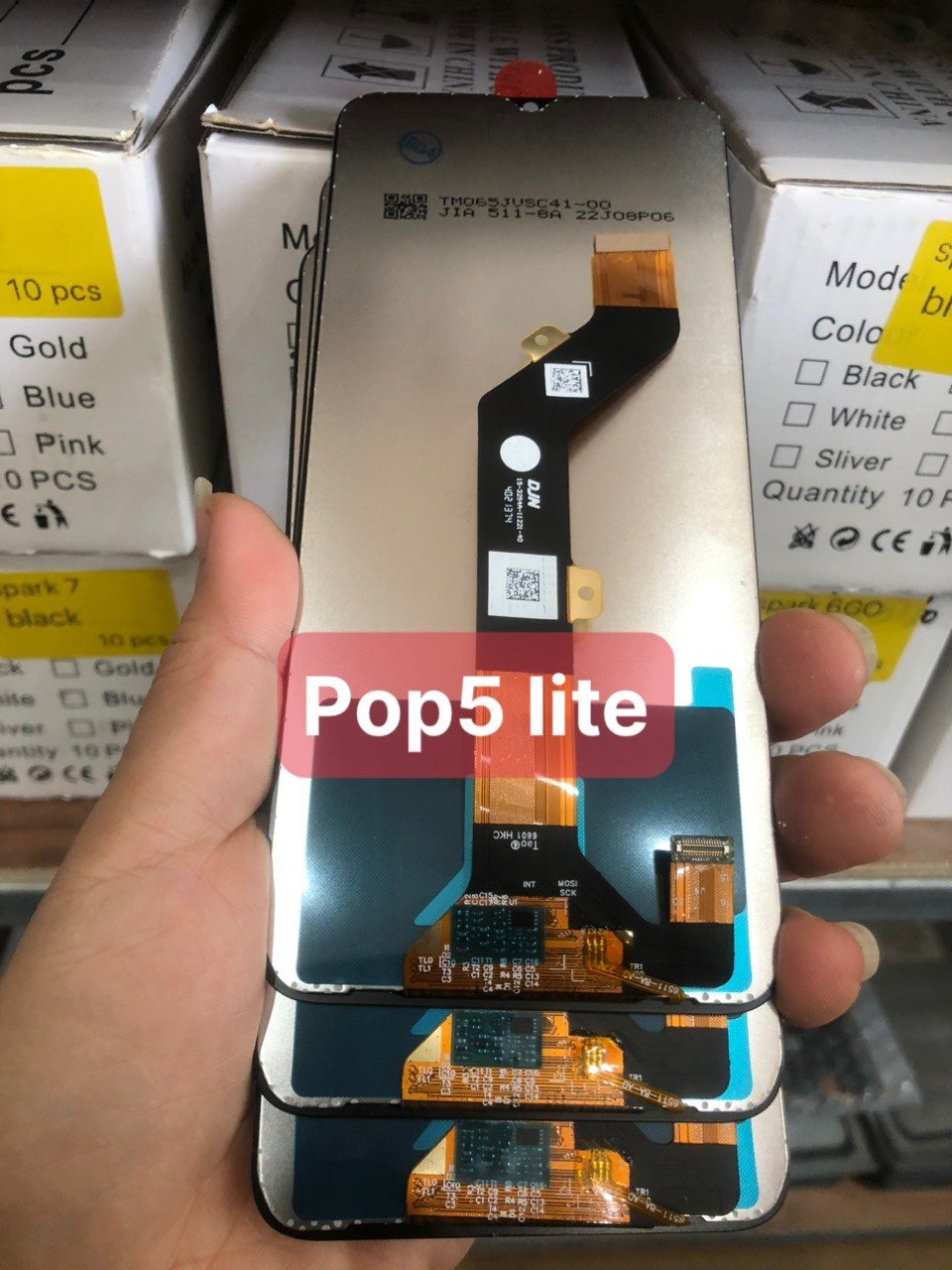 Màn hình zin new Tecno pop 5 Lite , nguyên bộ màu đen