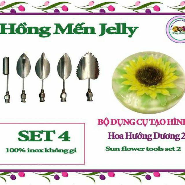 Dụng cụ làm thạch 3D Bộ 5 kim hoa hướng dương