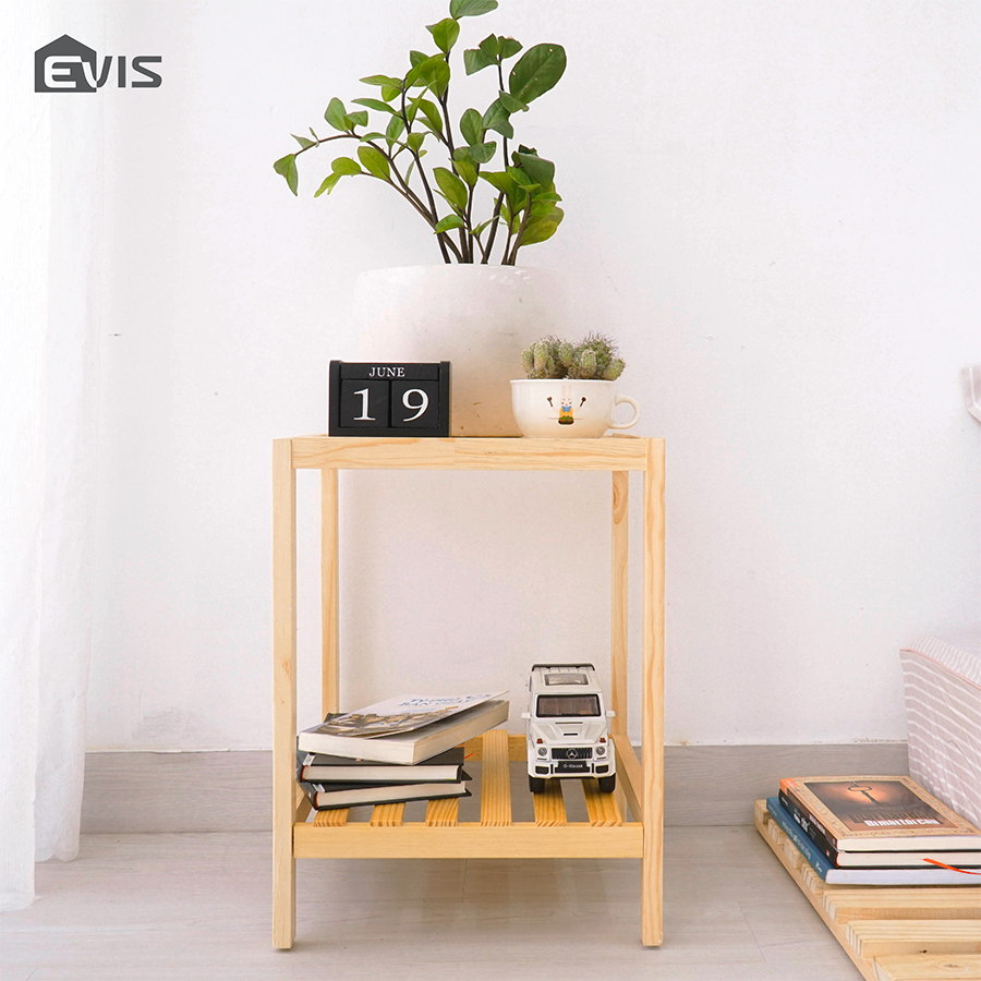 Kệ Gỗ Đa Năng Evis Home - Kệ Đầu Giường 2 Tầng Đa Dạng Kiểu Dáng - Lắp Ráp Dễ Dàng - Trang Trí Nội Thất
