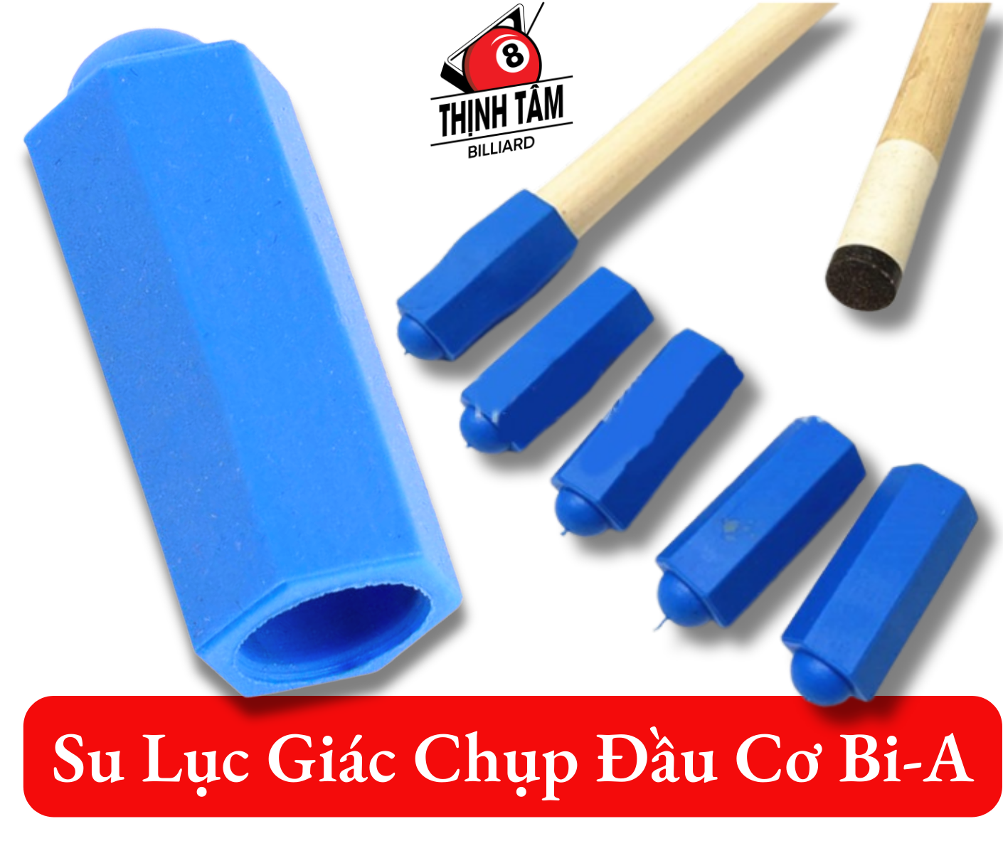 Su lục giác chụp bảo vệ đầu cơ bida loại dày, cao su giảm chấn bi-a