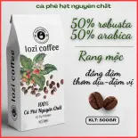 cà phê hạt rang mộc ARABICA và ROBUSTA (MIX:50% / 50% ) rang xay sạch 100% thơm ngon ,hậu vị cưc đã 500g/ bịch