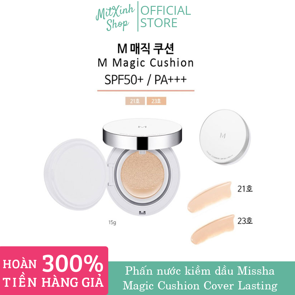 Phấn nước missha Hồng + Kiềm dầu, độ che phủ cao, mềm mịn🌸🌸