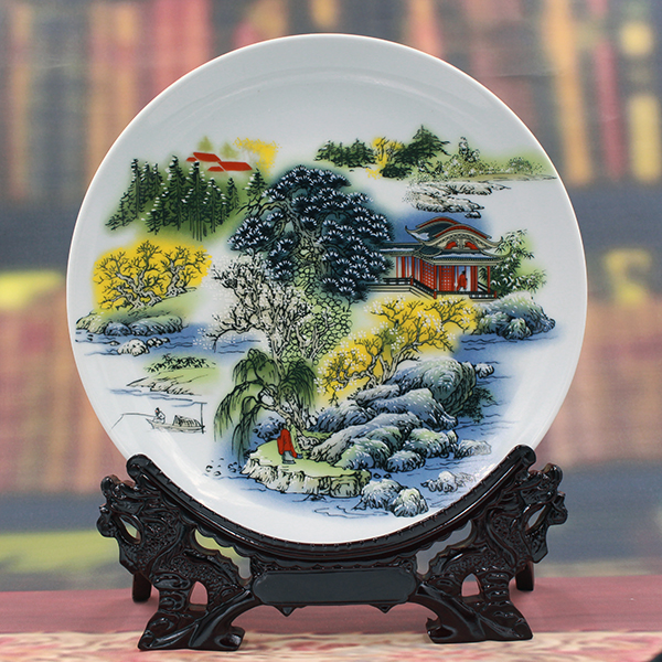 Đĩa sứ cảnh đức trấn giang tây men tốt D04