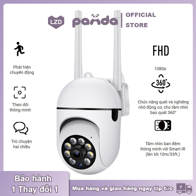 Camera Wifi Giám Sát Không Dây Camera Giám Sát 1080p,360 Độ Giám Sát,Giám Sát hồng ngoại rõ ràng hơn,8 đèn LED