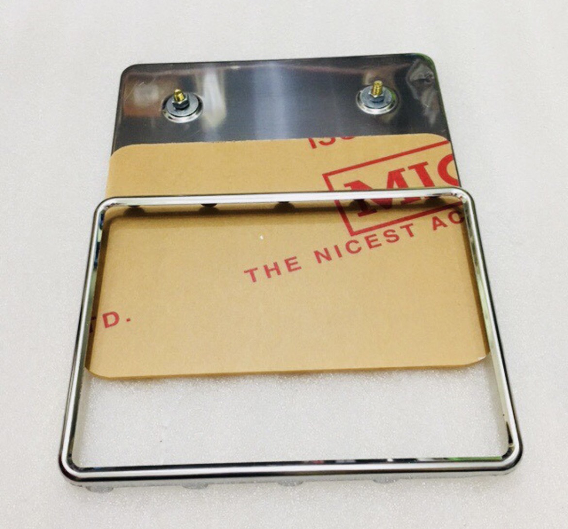 Bộ biển số Inox trắng (ốp inox, sau meca, Viền inox) Gắn mọi loại xe gắn máy,Sản Phẩm Chất Lượng, Gian Hàng Uy Tín, Giá Cả Cực Tốt, Mua Ngay.