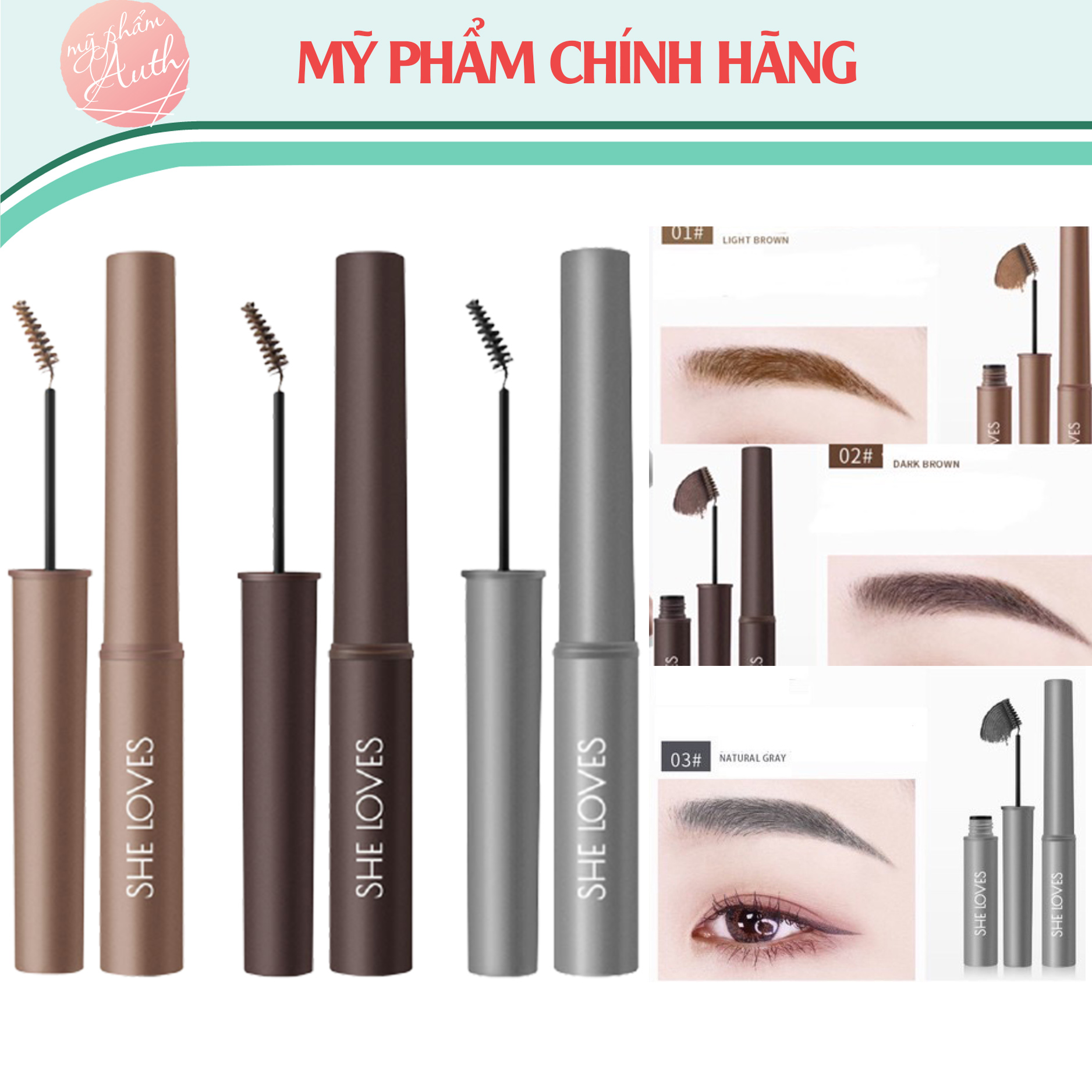 [HCM][CHÍNH HÃNG] Chì mày Sheloves. mascara mày she love siêu đẹp. cho đôi mày tự nhiên