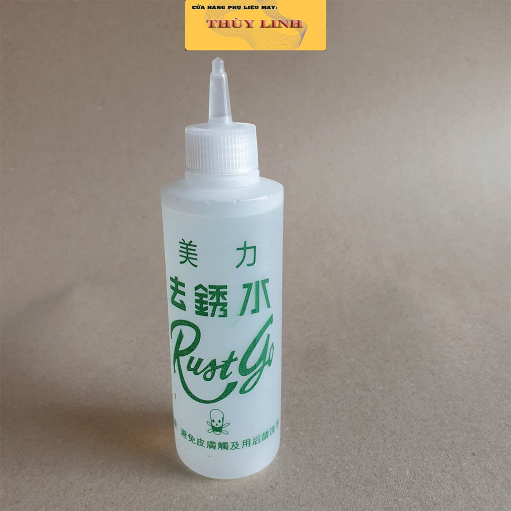 Tẩy rỉ sét Rustgo, tẩy vết ố trên vải, phụ liệu nghành may