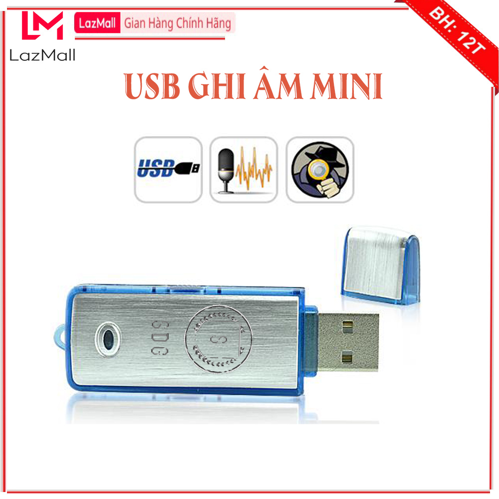 Máy Ghi Âm Mini Chính Hãng SDGOLD, USB Ghi Âm, Dung Lượng 8G, Thu Âm Tốt, Dùng Cho Ghi Âm Bài Giảng,Cuộc Họp,Phỏng Vấn