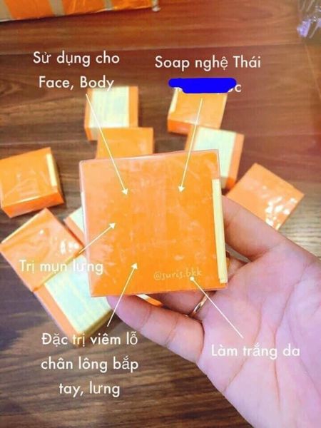 CỤC SOAP NGHỆ THÁI LAN dùng cho mặt và body