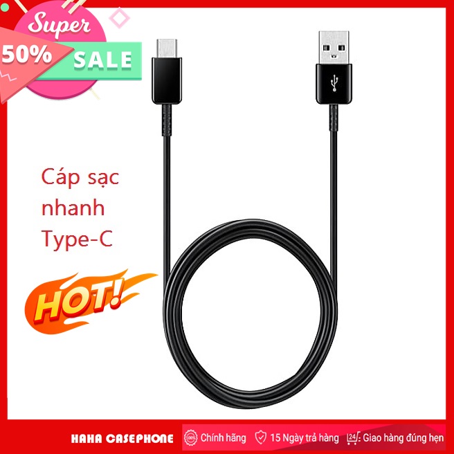 Dây Cáp sạc nhanh Type C USB Sam Sung Galaxy Note 8/9/s8 /S9 /S10 /S8Plus/A5/A7/A8 2018/A8+/Note7/S7 chính hãng