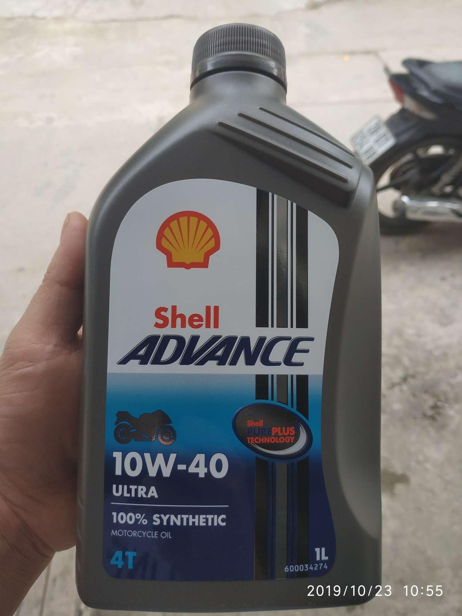 Dầu nhớt tổng hợp cao cấp xe số-xe tay côn Shell Advance Ultra 10W-40 Italia