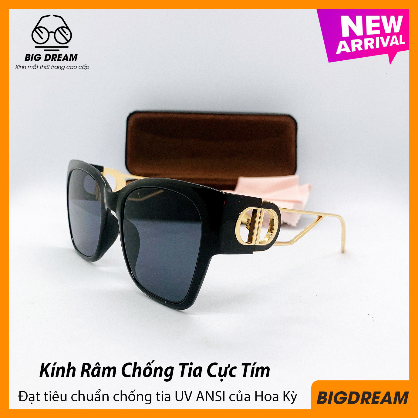 Kính mát nữ thời trang cao cấp - Mắt kính nữ cool ngầu tròng kính chống tia UV BDDR132 - Bảo hành 12 tháng 1 đổi 1 - Tặng kèm hộp + Khăn lau
