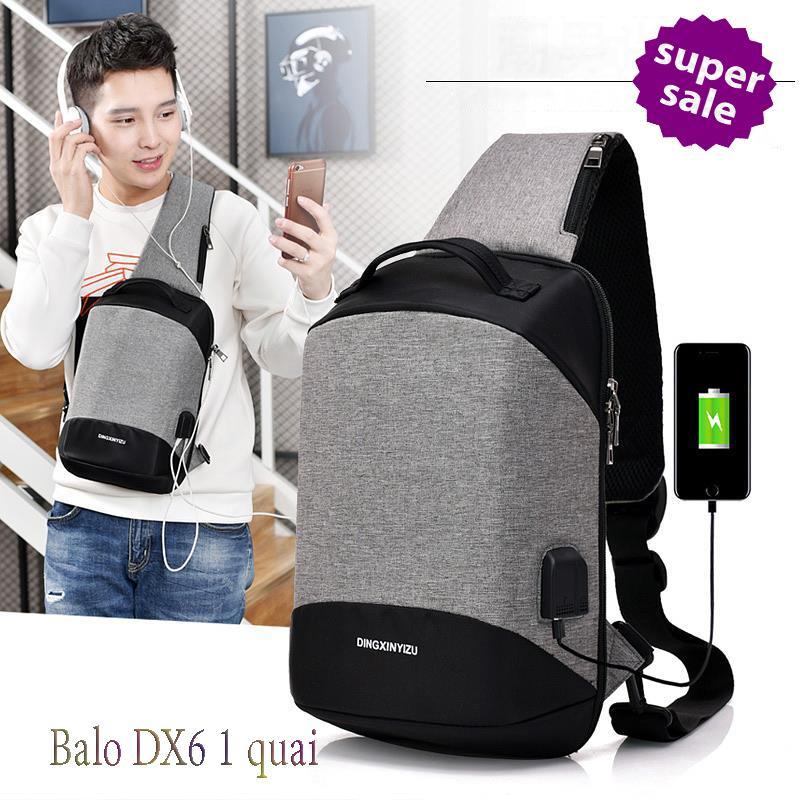 (RẺ VÔ ĐỊCH)Balo Quai Chéo,Túi Đeo Chéo Nam Balo Đeo Chéo 1Quai Vải dù chống nước,Tấm nệm thoát hơi tốt,chống va đập đồ đạc,Thiết kế thông mình có lỗ luồn tai nghe,dây cắm cổng sạc USB giảm giá 50% tại May Store Hàng Cao Cấp)-CÓ SẴN 2 MÀU