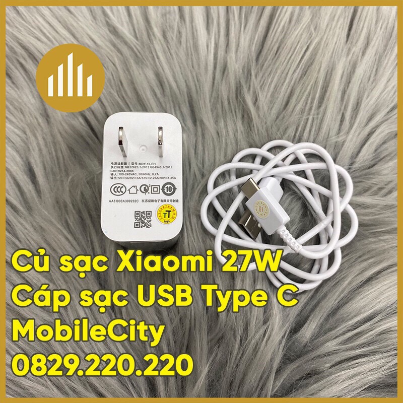 Cáp, củ sạc nhanh xiaomi 27w -