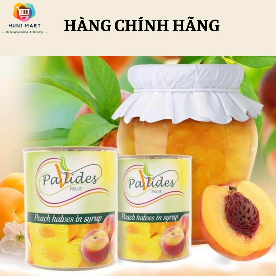 Đào miếng ngâm Pavlides Hy Lạp 820g giòn ngọt, thơm ngon