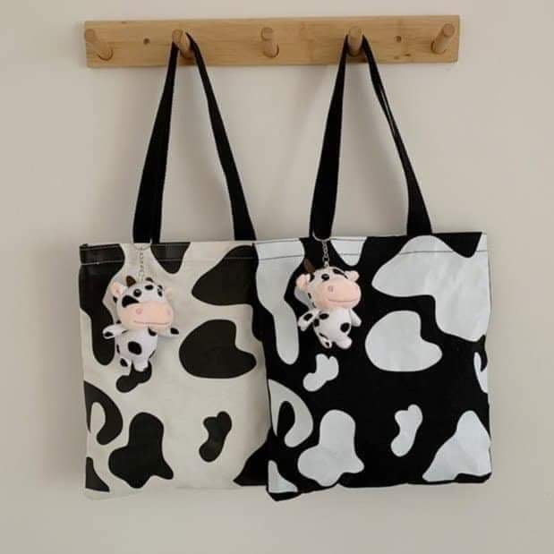 TOTE BÒ SỮA MANG 2 KIỂU VẢI BỐ