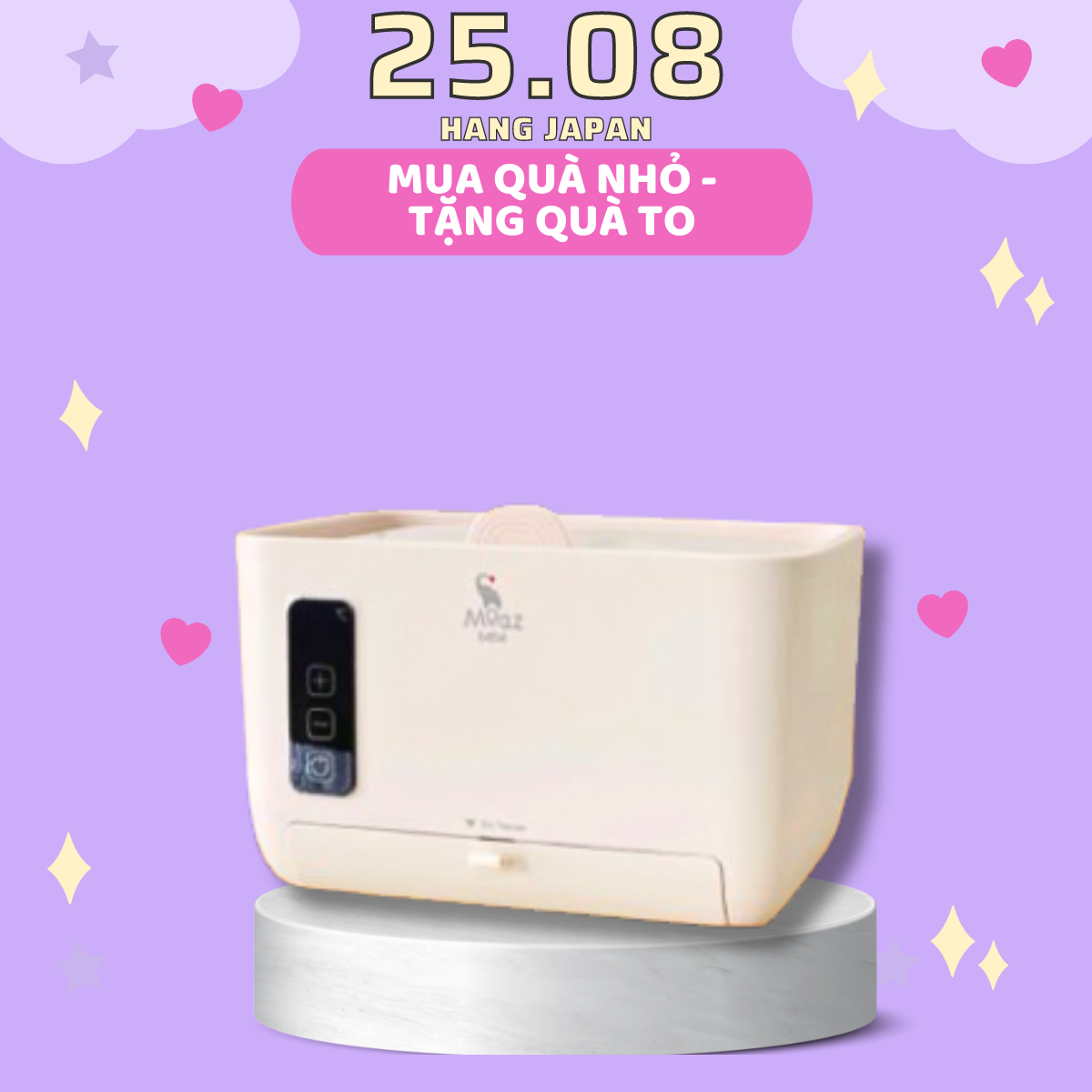 Máy làm ấm khăn ướt cho bé Moaz BeBe MB059 máy hâm khăn có thể điều chỉnh nhiệt độ hâm