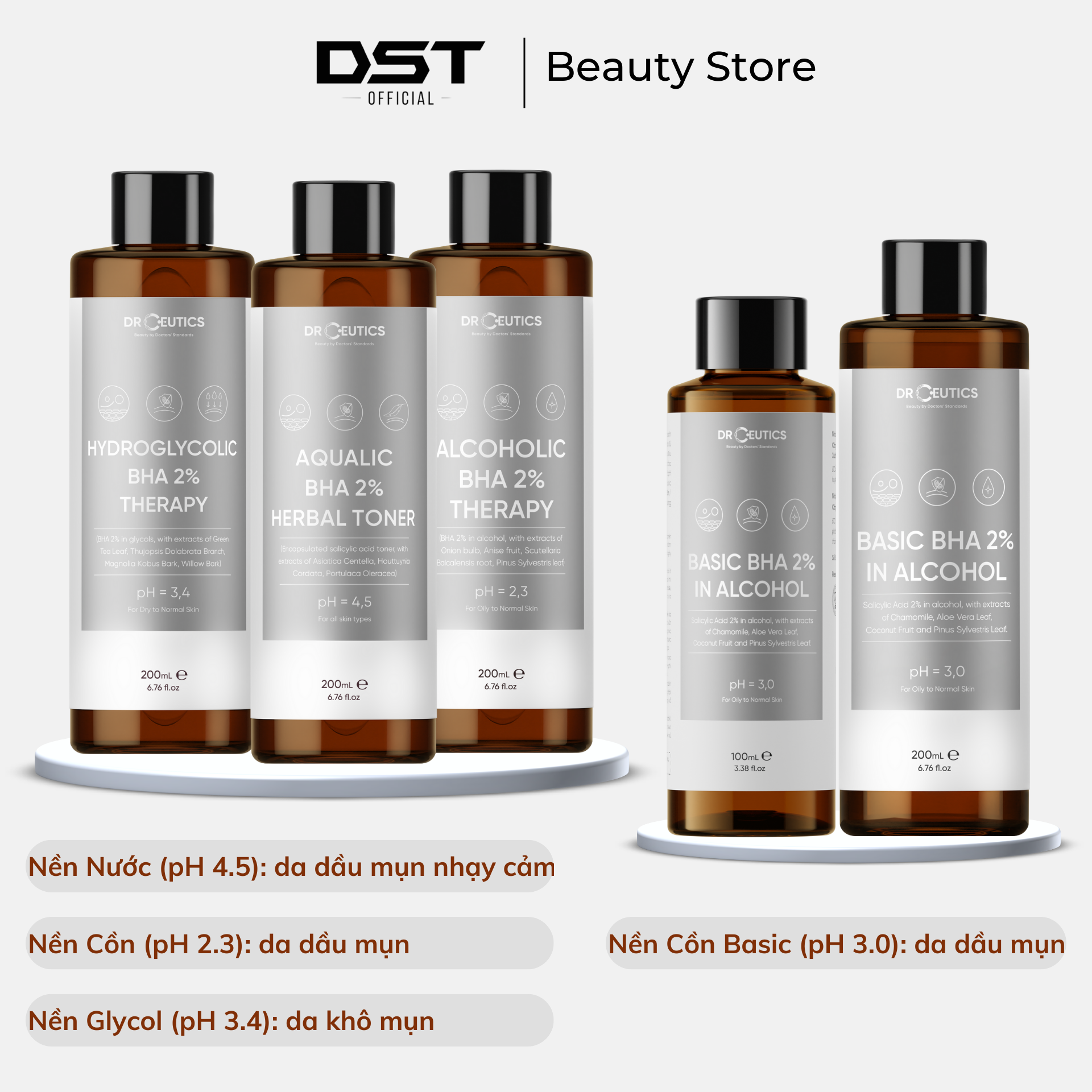 Toner Làm Sạch Và Cân Bằng Da DrCeutics BHA 2%