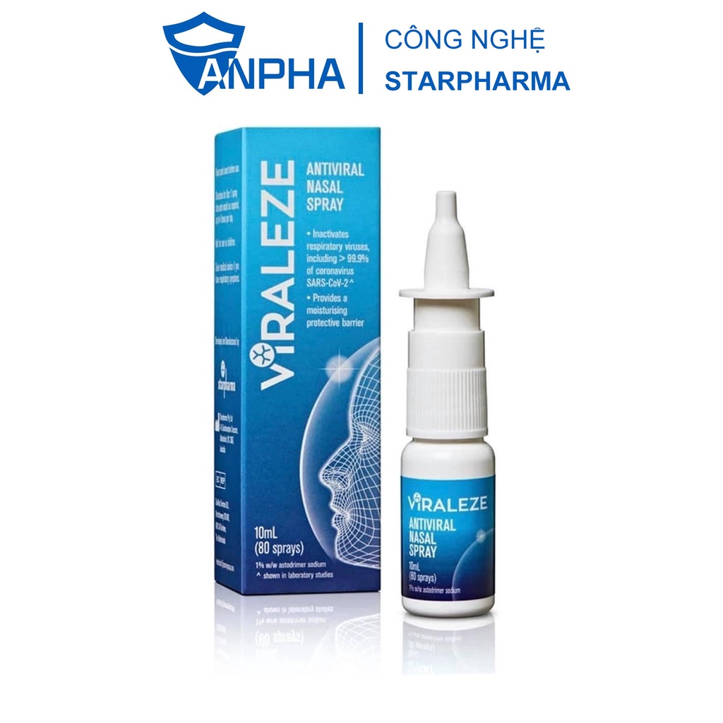 Bình xịt mũi kháng virus Viraleza diệt khuẩn đến 99,99% 10ml
