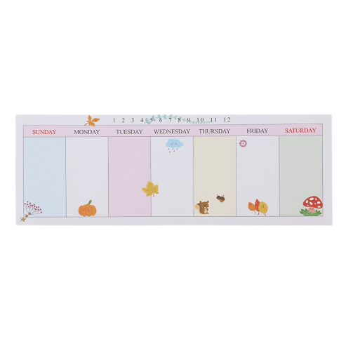 Tập giấy note ghi chú kế hoạch tuần - autumn