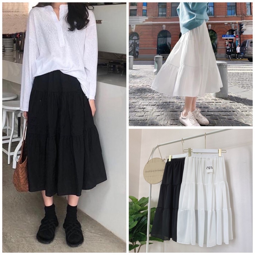 Chân váy vintage 2 lớp siêu xinh