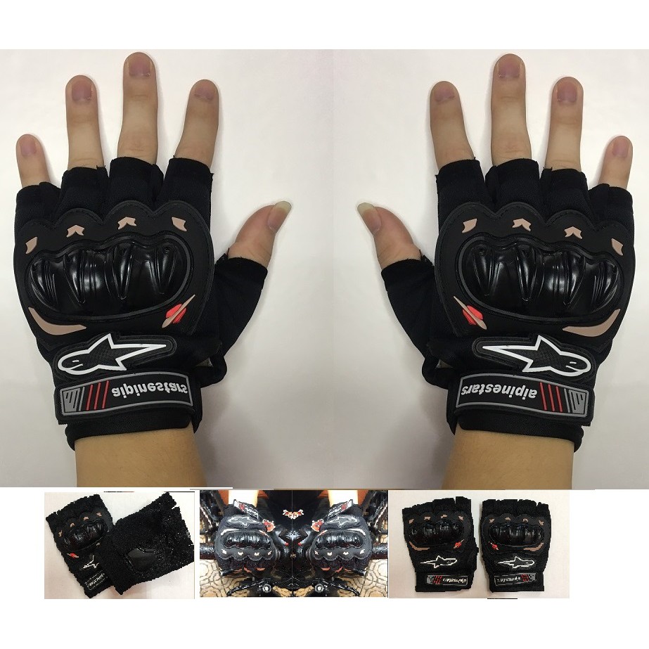 Găng tay thể thao ALPINESTAR pubg cụt gù - găng tay motor.