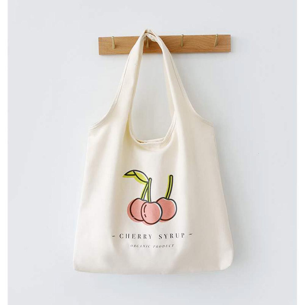 Túi tote vải canvas mềm in hình quả sơ ri siêu hot tặng quà xinh