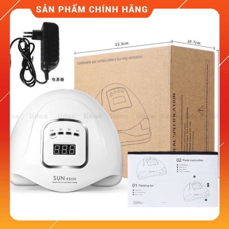 Máy hơ gel sun x5 max công suất lớn 150w 45 bóng hơ cực nhanh khô