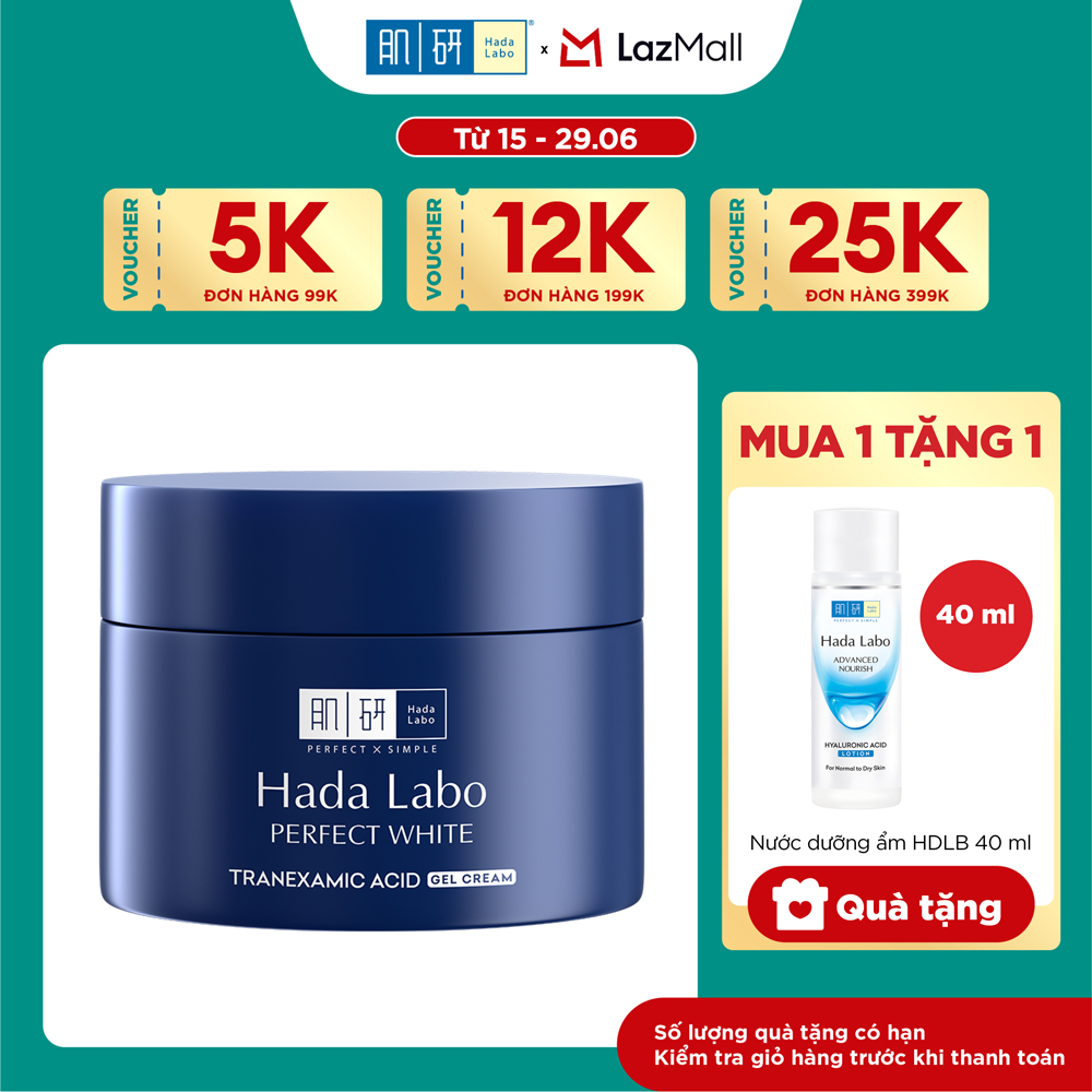 Kem dưỡng trắng dạng gel Hada Labo Perfect White Tranexamic Acid Gel Cream 50g