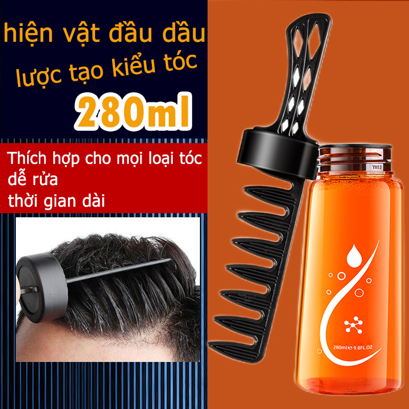 Gel vuốt tóc kèm lược 280ml,tạo nếp ,giữ nếp 24 giờ,keo vuốt tóc mái có lược tạo kiểu tại Gel Tạo Kiểu Đầu Dầu Cho Nam Với Comb Tạo Kiểu Tóc Kèm Lược, Gel Vuốt Tóc Kèm Lược Tạo Kiểu Keo tóc keo vuốt tóc nam cao cấp chai kèm lược tiện dụng thân thiện với