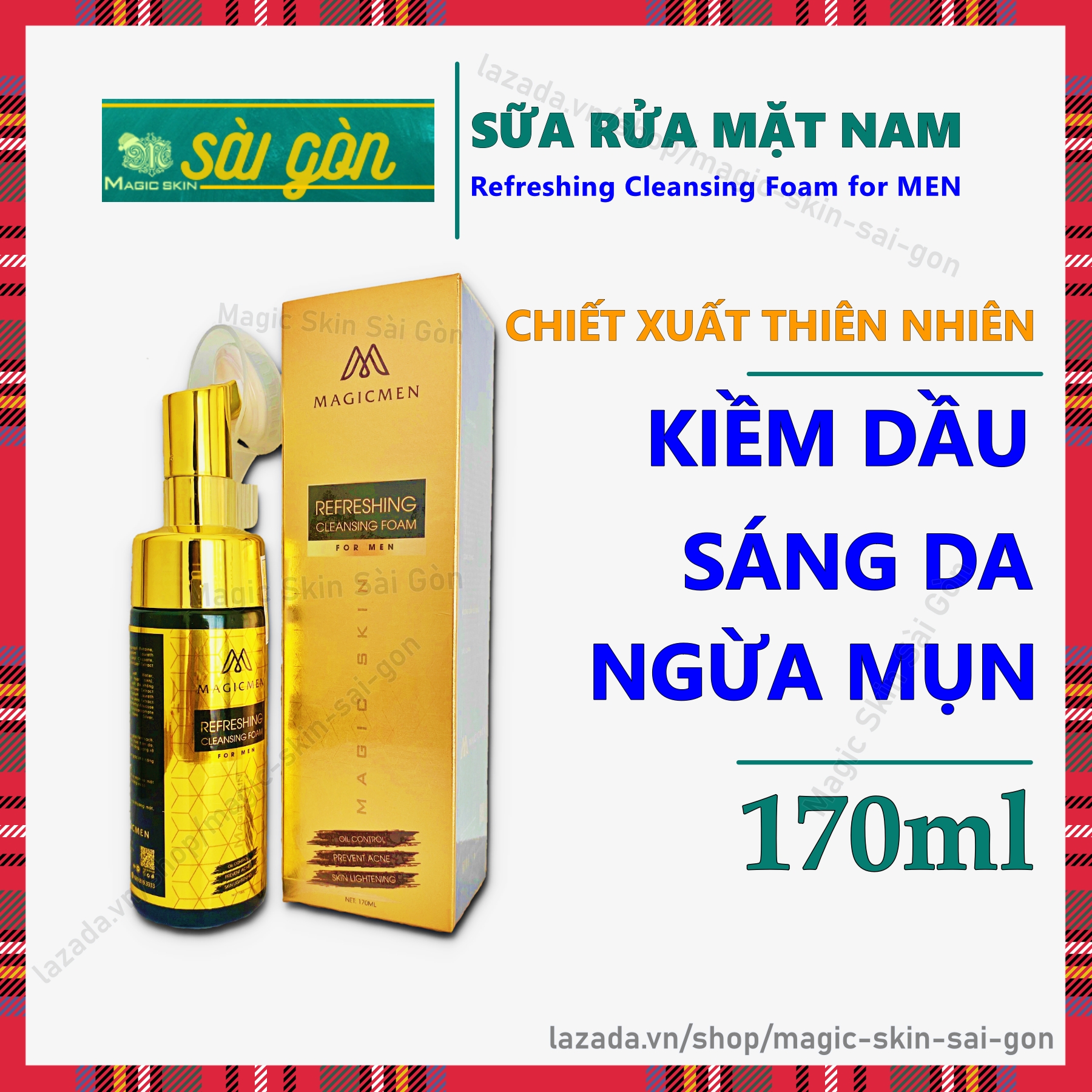 Sữa rửa mặt NAM Magic Skin - Sạch Da, Kiềm Dầu, Ngừa Mụn - Chiết Xuất Thiên Nhiên