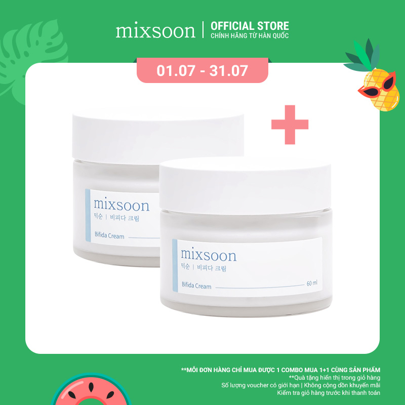 Kem dưỡng men Bifida làm sáng, cấp ẩm, cân bằng pH, Mixsoon Bifida Cream 60ml