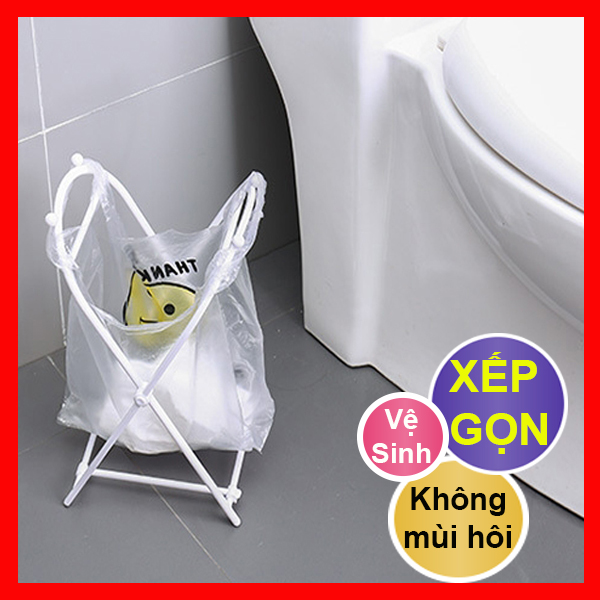 Giá kệ treo túi nilon đựng rác đa năng kệ xếp đa năng