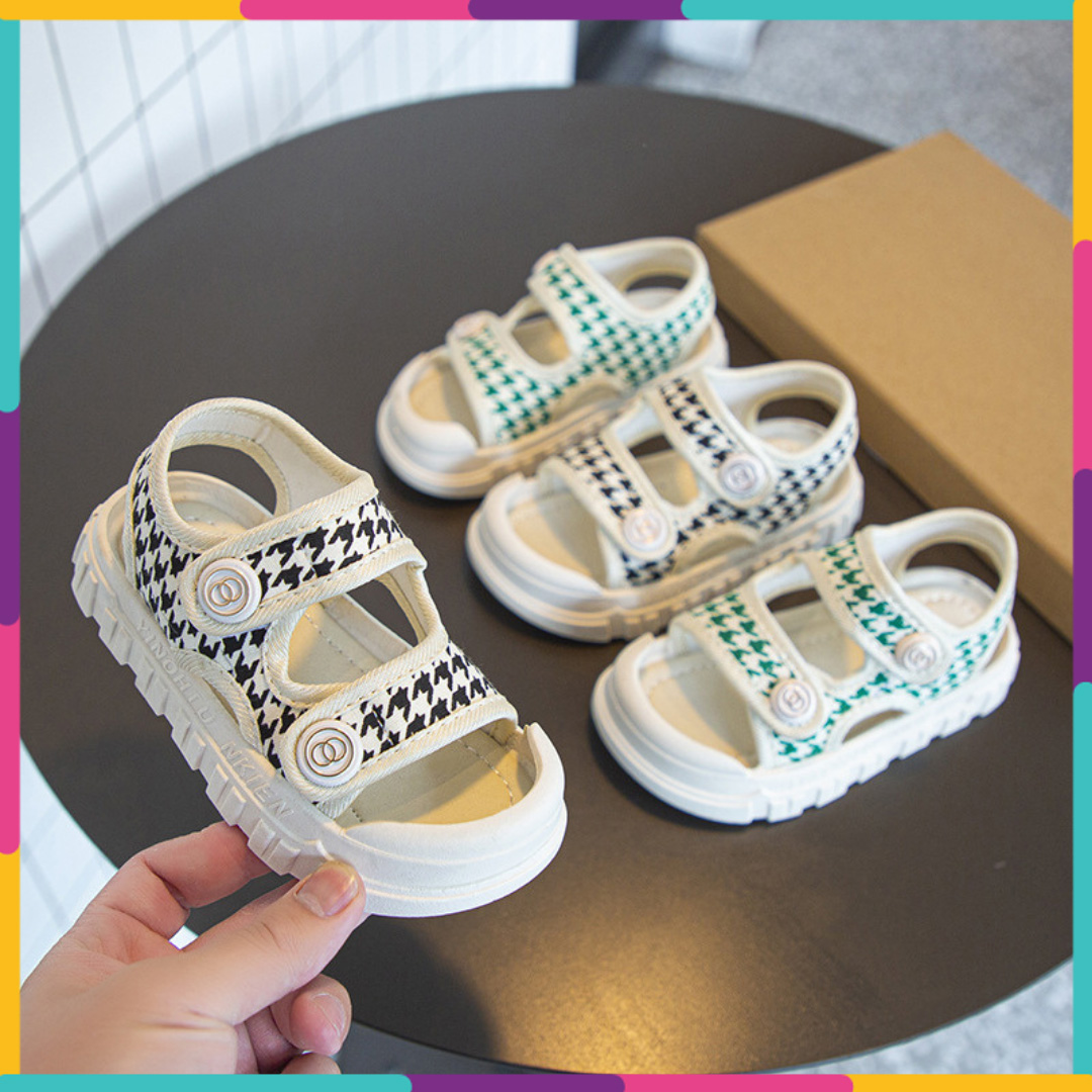 Sandal phong cách Hàn Quốc cho bé sandal trẻ em cực xinh quai dán đi mềm êm chân đế chống vấp