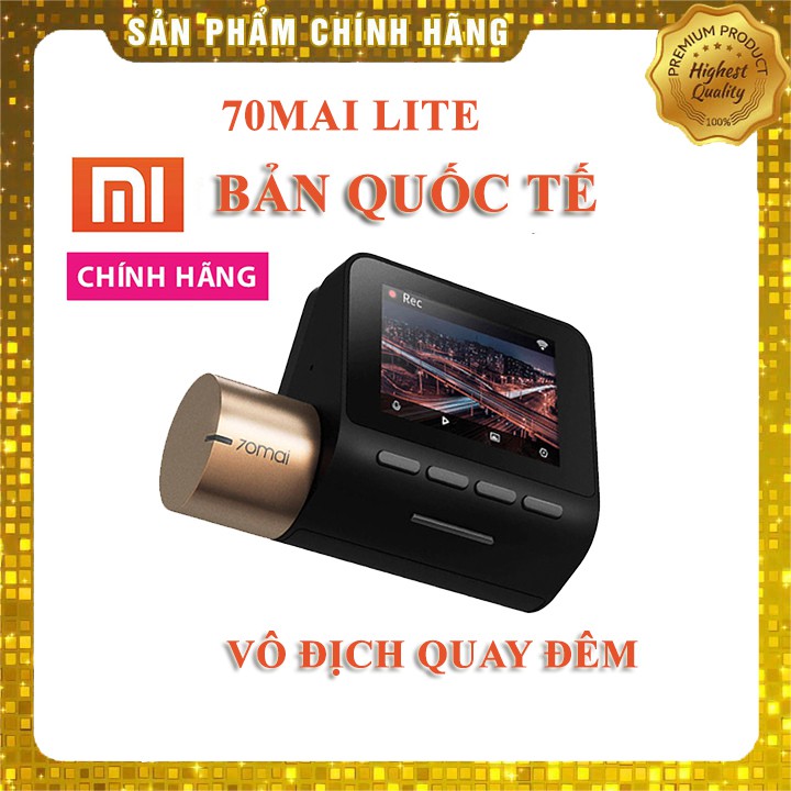 Camera hành trình ô tô xiaomi 70mai lite dash cam quốc tế chính hãng full hd