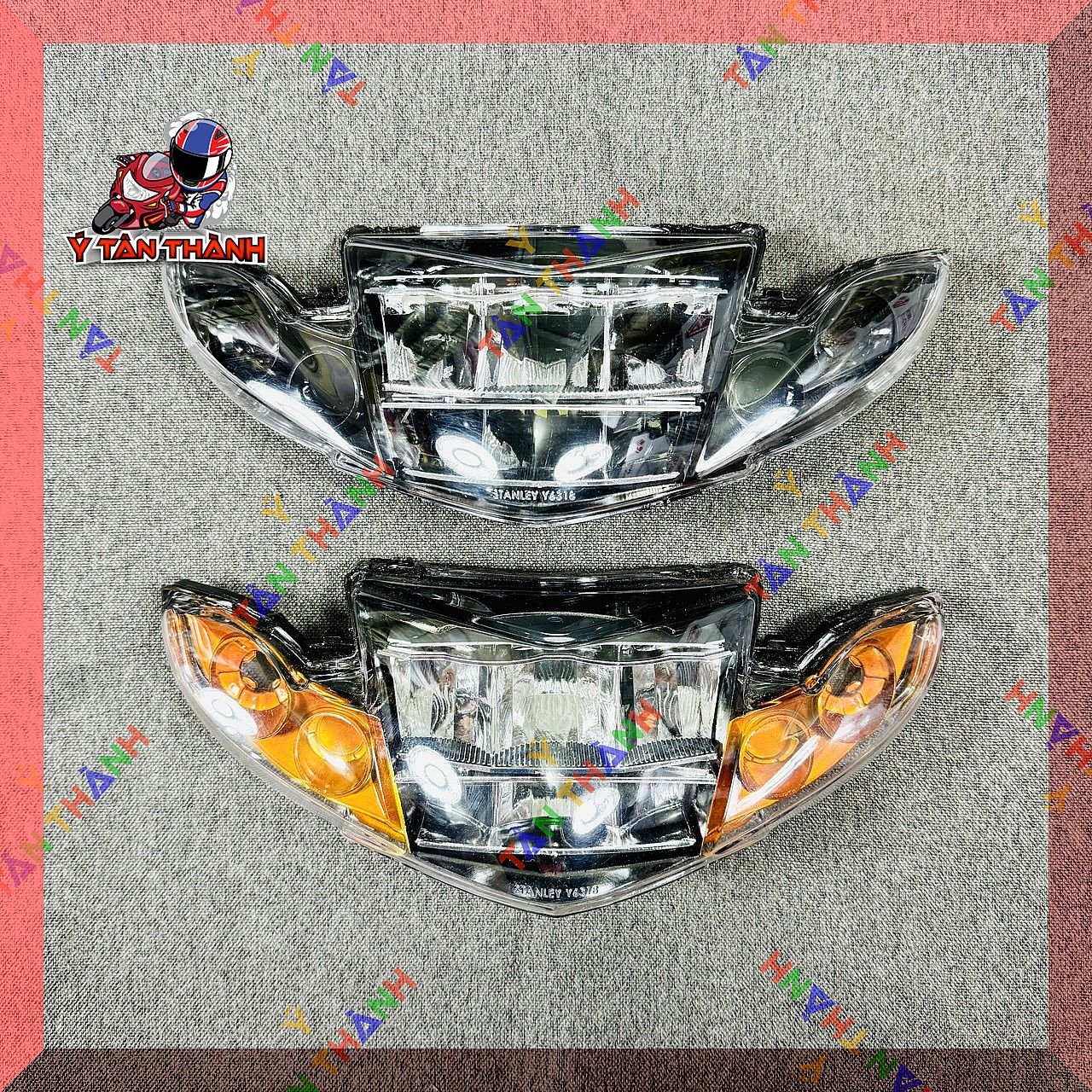 Pha đèn chế led 2 tầng cho sirius hello MS04