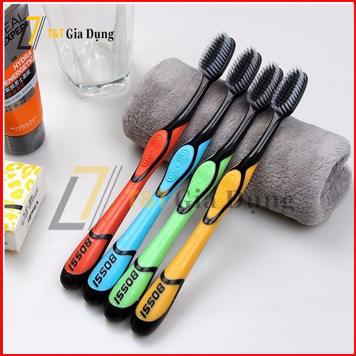 Combo 2 Bàn Chải Đánh Răng Than Tre Hoạt Tính Hàn Quốc BOSSI