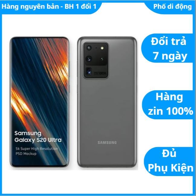 Điện thoại samsung s20 ultra 5g mỹ 128gb 2 sim likenew - phố di động