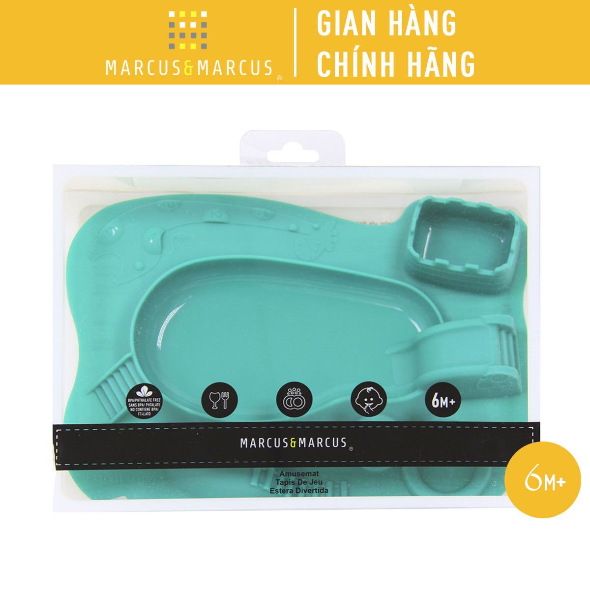 Khay ăn dặm silicon vui nhộn cho bé Marcus & Marcus, từ 6 tháng - Ollie