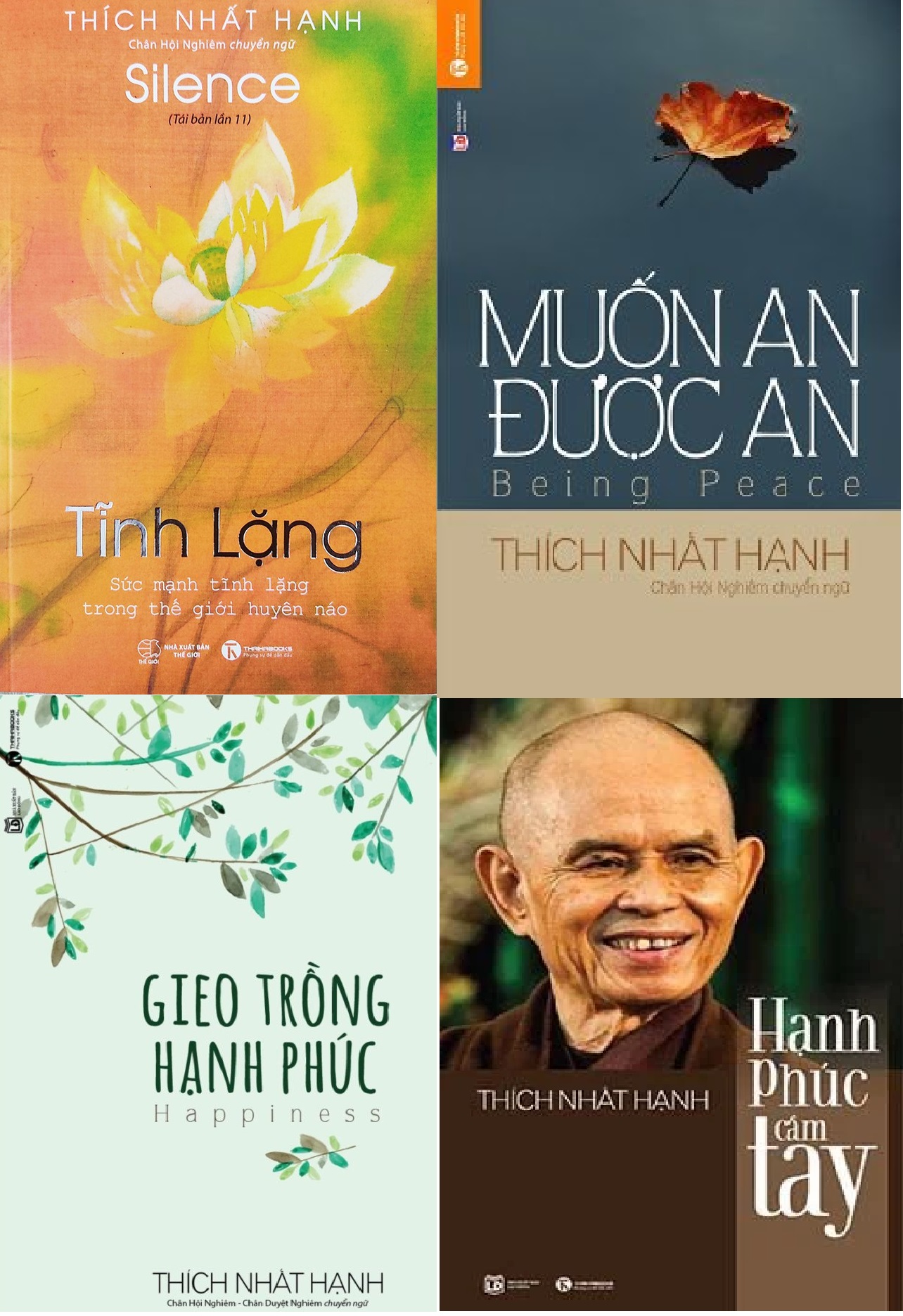 Nguyetlinhbook - Combo 4 Cuốn Sách Của Thiền Sư Thích Nhất Hạnh.