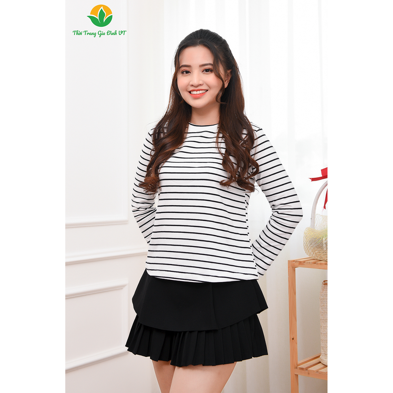 Áo mặc nhà nữ thu đông việt thắng dài tay chất thun - a11.2203