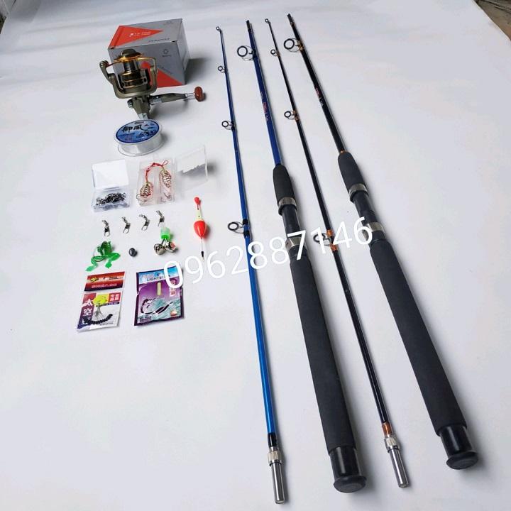 bộ cần câu cá tặng cần tay balo phụ kiện 14 món